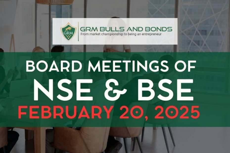 Board Meetings of NSE & BSE February 20, 2025